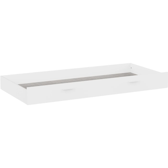 Cajón cama tidy dormitorio juvenil, compatible colchones 90x190 cm blanco mate
