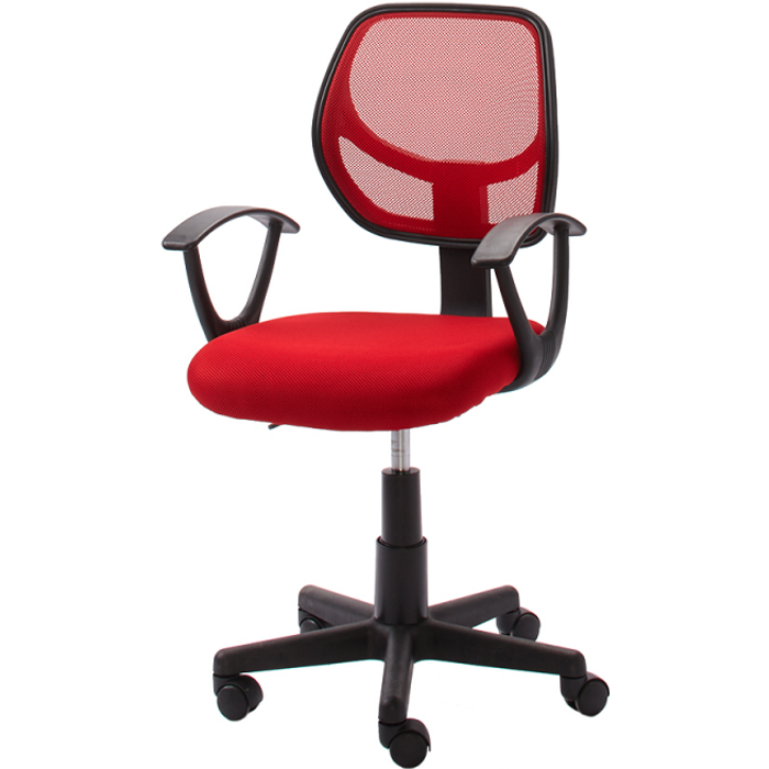 Poltrona da ufficio astra in poliestere 43x43cm-h97,5cm rosso