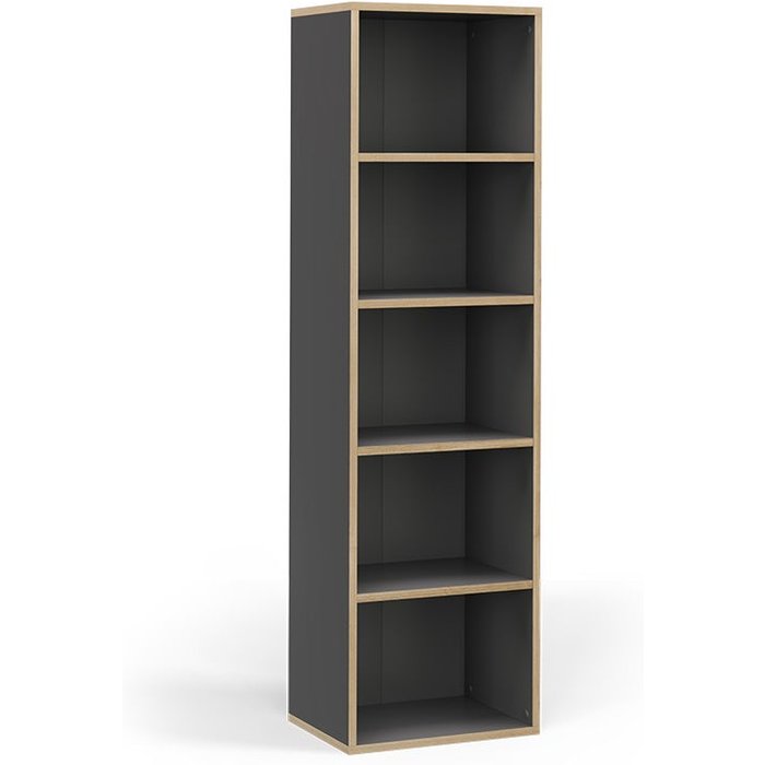 Vicco librería tetrix, antracita, 40 x 140 cm con 5 compartimentos