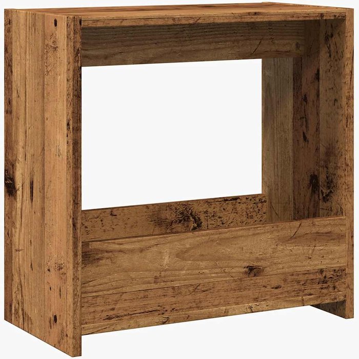 Mesa auxiliar de madera contrachapada envejecida 50x26x50 cm - comfortxl