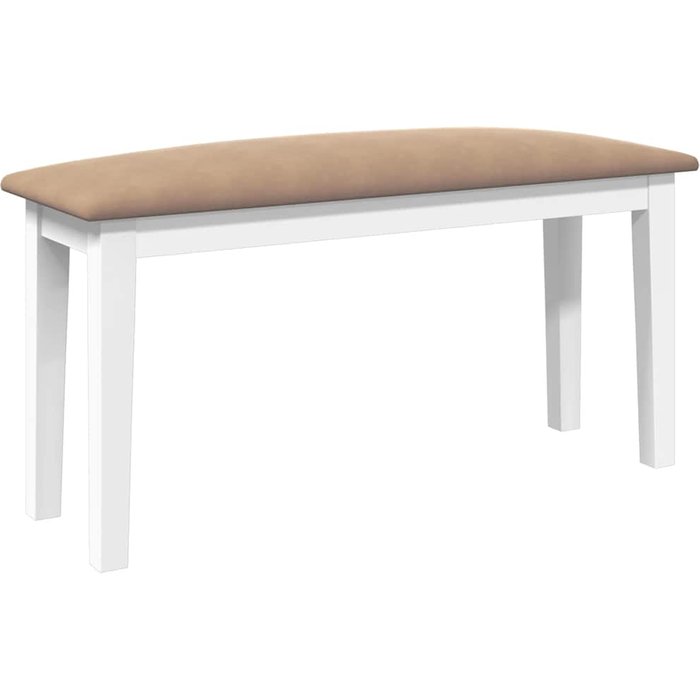 Banco 90 cm madera maciza caucho blanco - comfortxl