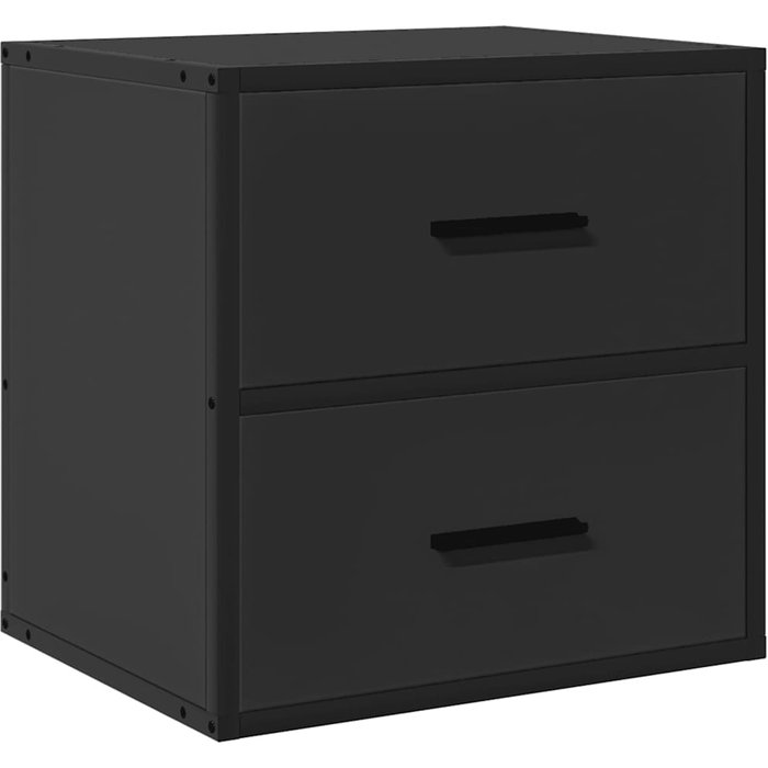 Mesita de noche,mesilla de noche de pared negra 40x31x39,5 cm cfw714768