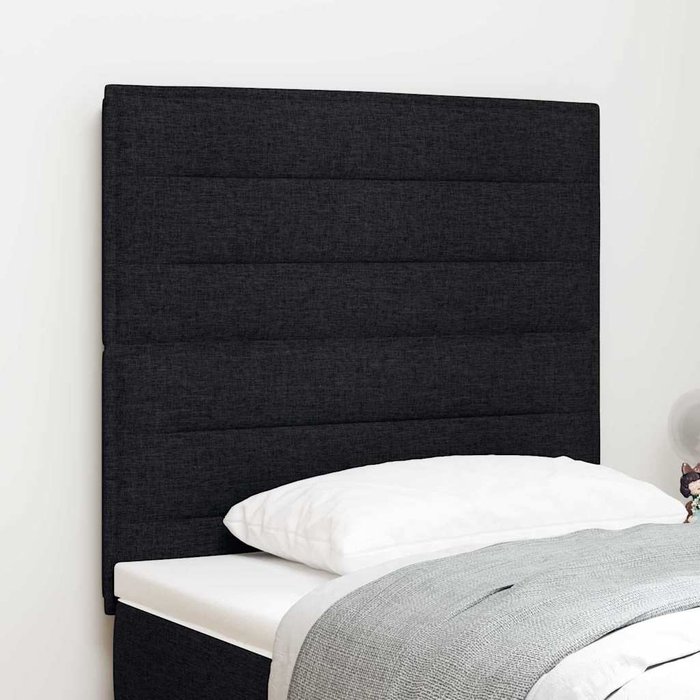 Maison exclusive - cabecero otro con cabecera negro 90 cm tela