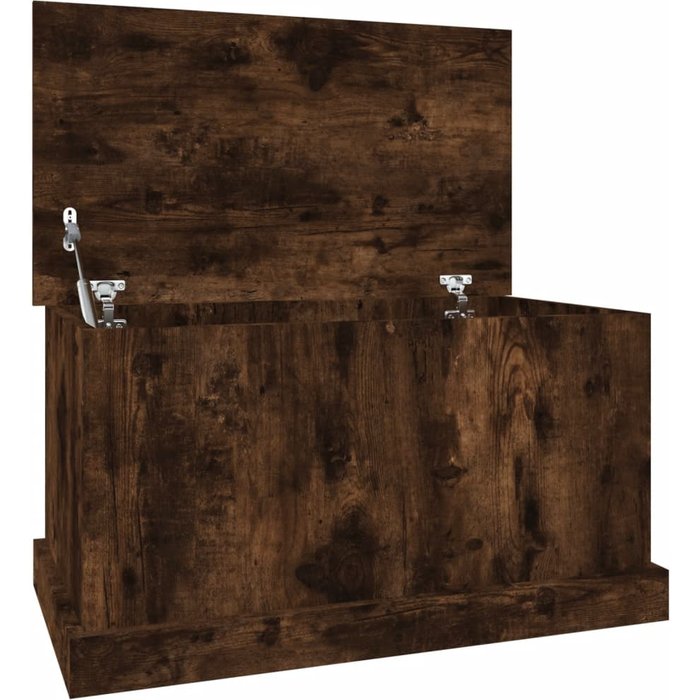 Baúl almacenaje madera contrachapada roble ahumado 70x40x38 cm