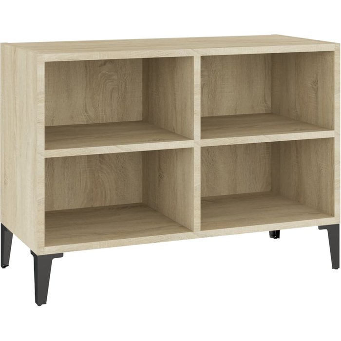 Mueble tv con patas de metal roble sonoma 69,5x30x50 cm
