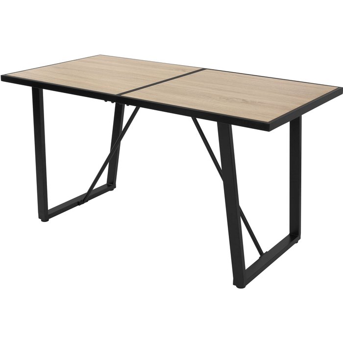 Mesa de comedor aspecto roble mueble cocina rectangular para 6 personas 140x70cm