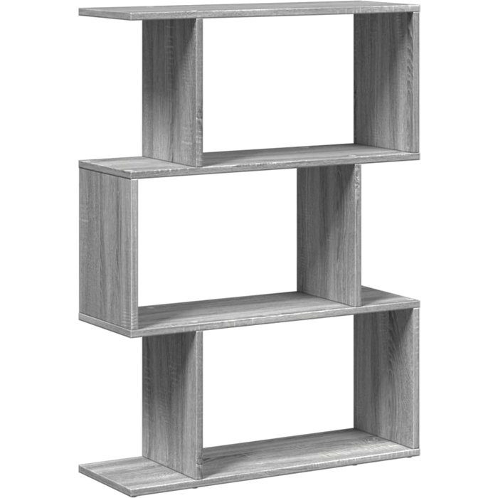 Librería divisora 3 niveles madera gris sonoma 70x24x97 cm – comfortxl