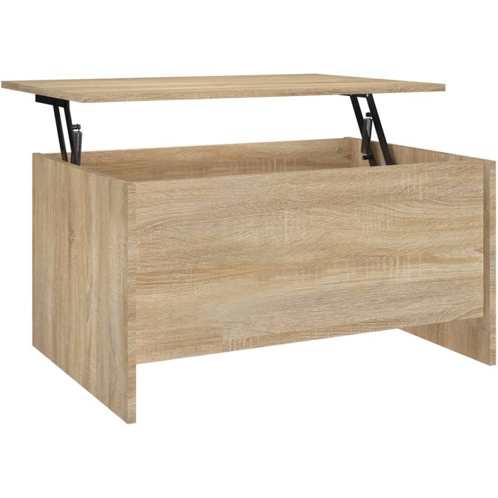 Mesa de centro madera ingeniería roble sonoma 80x55,5x41,5 cm - comfortxl