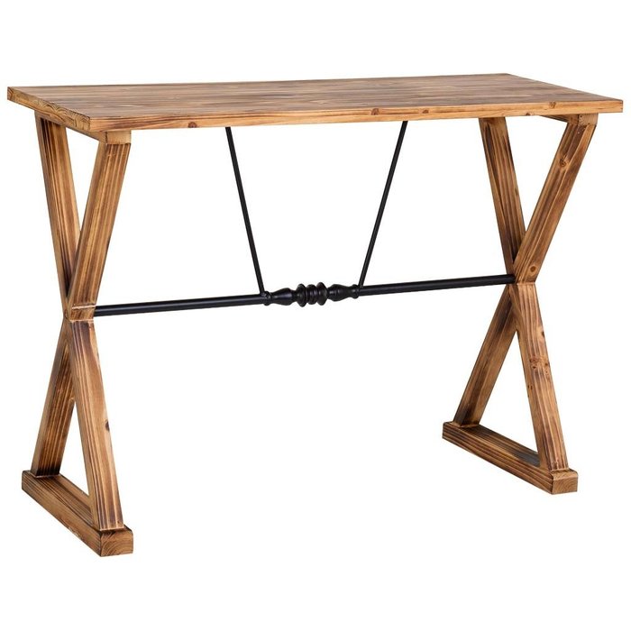 Recibidor de madera y metal 106x40x76,5h cm