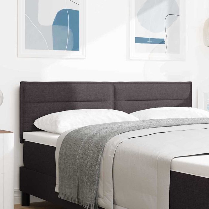 Maison exclusive - cabecero marrón oscuro 160 cm tela