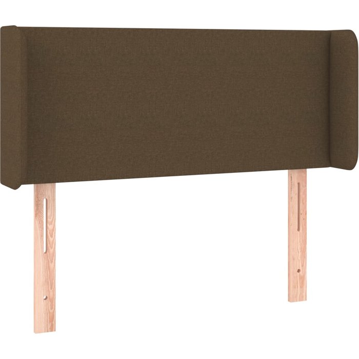 Cabecero cama - mueble cabecero de tela marrón oscuro 83x16x78/88 cm