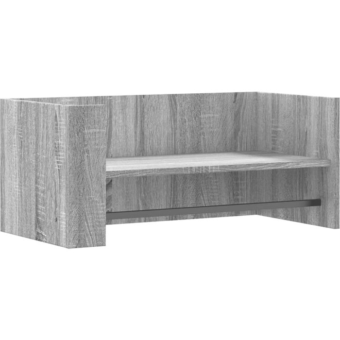 Estante de pared de madera compuesta gris sonoma 70,5 x 35 x 30,5 cm - comfortxl