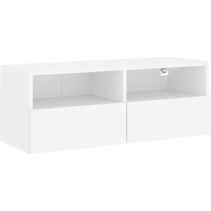 Mueble de pared para tv madera de ingeniería blanco 80x30x30 cm - comfortxl