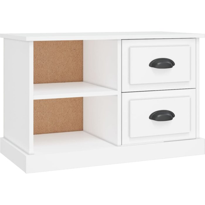 Mueble de tv de contrachapado blanco 73x35,5x47,5 cm - comfortxl