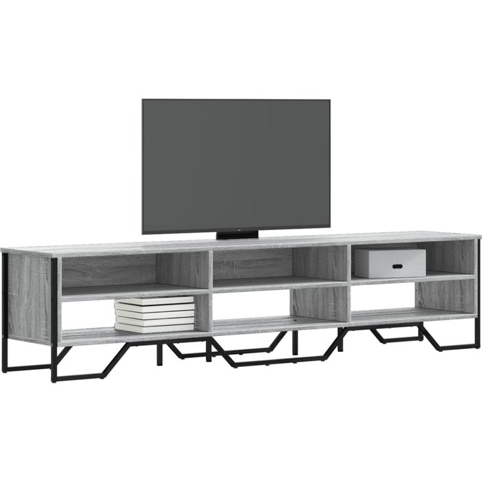 Mueble de tv sonoma gris 180x34x41 cm madera de ingeniería