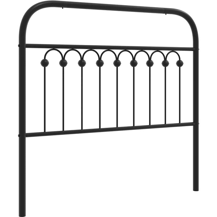 Cabecero cama - mueble cabecero de repuesto de metal negro 100 cm