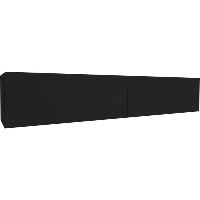 Mueble de tv haaus isla, 2 puertas, negro, 135 x 28 x 25 cm