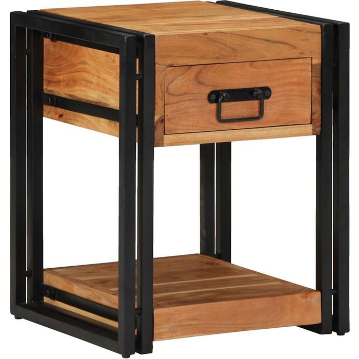 Armario de noche 2 pcs 40 x 40 x 50 cm madera de acacia sólida vidaxl