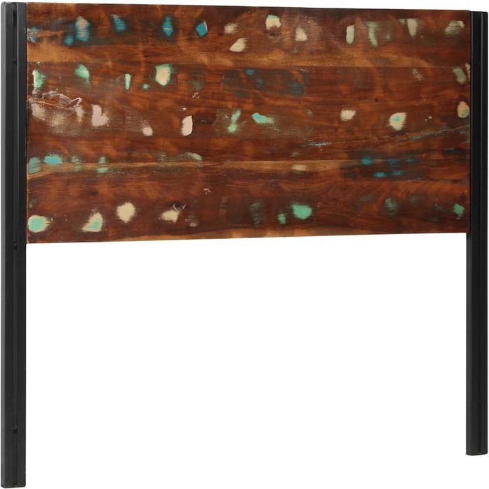 Cabecero 120 cm madera maciza reciclada y hierro - comfortxl