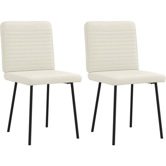 Maison exclusive - sillas de comedor 2 unidades terciopelo crema