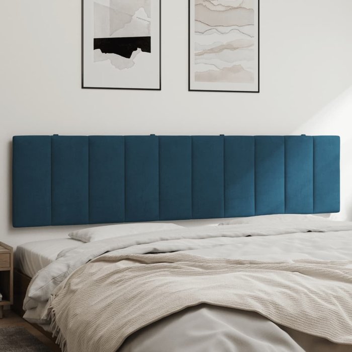 Maison exclusive - cabecero de cama acolchado hanko terciopelo azul 200 cm