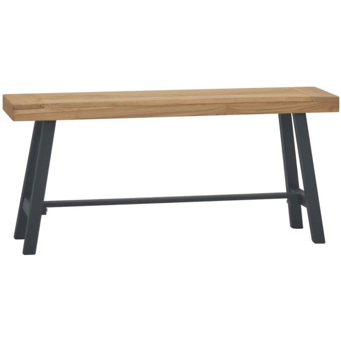 Banco de madera maciza de teca 110 cm v9029 110 x 30 x 50 cm / marrón