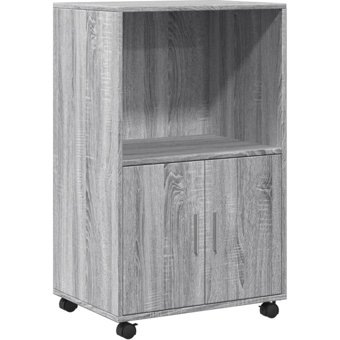 Armario con ruedas madera de ingeniería gris sonoma 55x40x91 cm