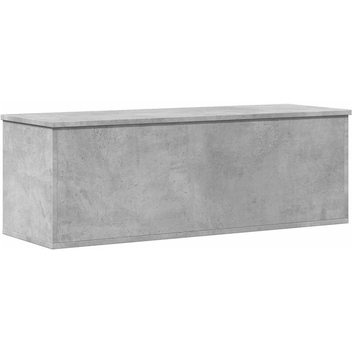 Caja de almacenaje madera ingeniería gris hormigón 102x35x35 cm - comfortxl