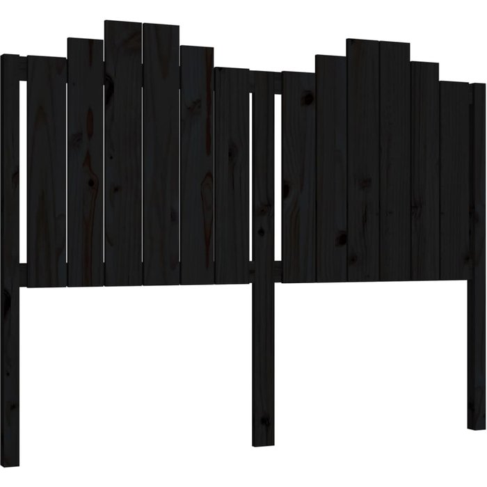 Cabecero de cama madera maciza de pino negro 146x4x110 cm - comfortxl