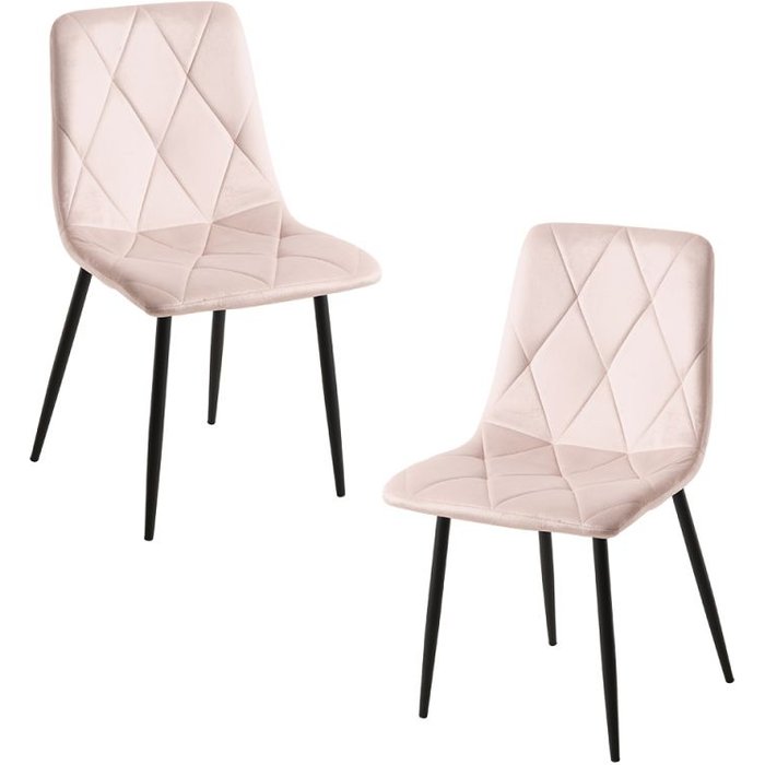 Regalos miguel - packs sillas comedor - pack 2 sillas lyke terciopelo - rosa