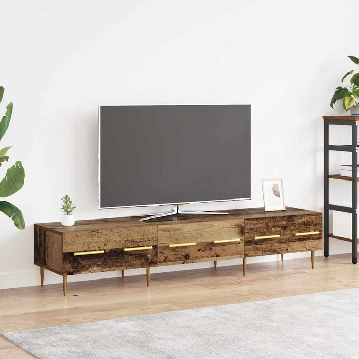 Mueble de tv de madera antigua 150 x 36 x 30 cm madera de ingeniería
