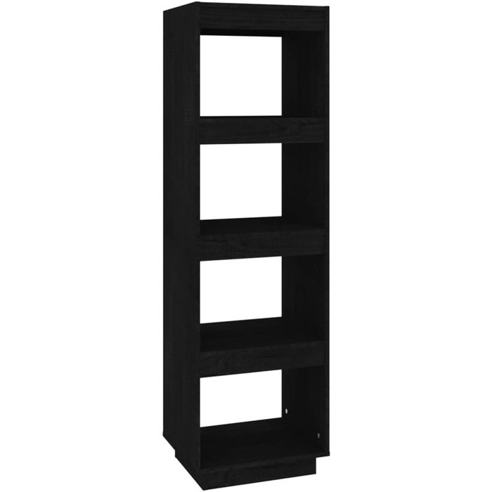 Estantería/divisor espacios madera de pino negro 40x35x135 cm – comfortxl