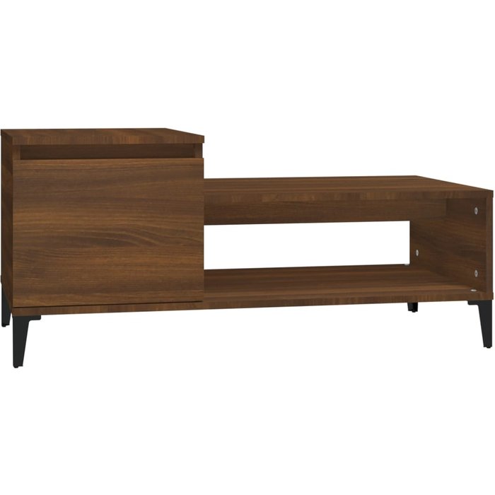Mesa de centro madera contrachapada roble marrón 100x50x45 cm - comfortxl