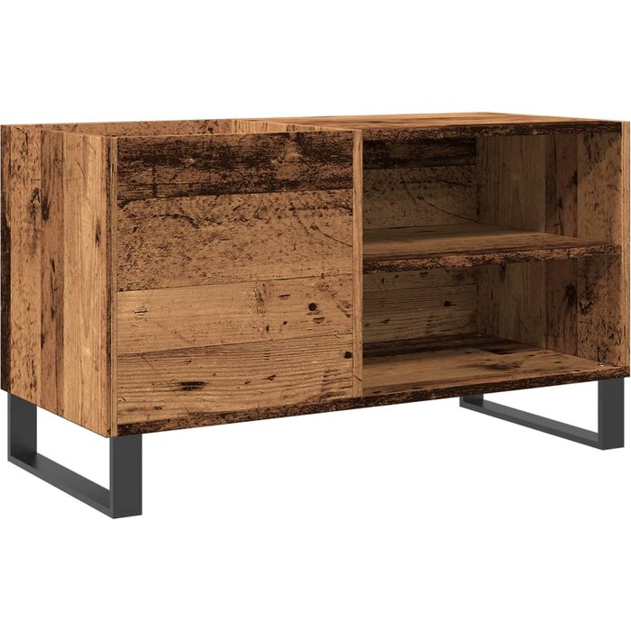 Mueble para discos madera ingeniería envejecida 84,5x38x48 cm – comfortxl