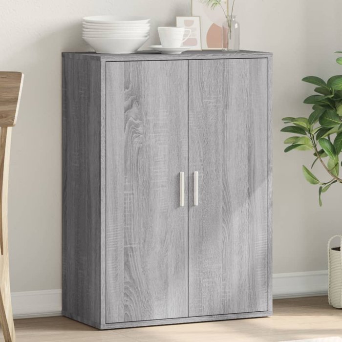 Vidaxl aparador de madera de ingeniería gris sonoma 60x31x84 cm