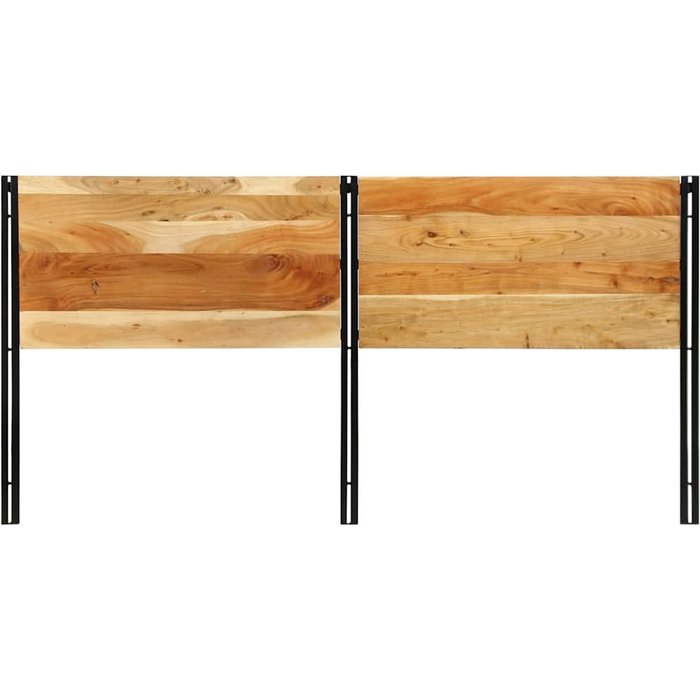 Cabecero cama - mueble cabecero 200 cm madera maciza acacia y hierro