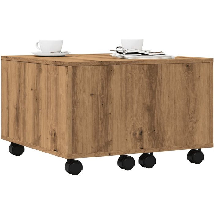 Maison exclusive - mesa de centro madera de ingeniería roble artisan 60x60x38 cm