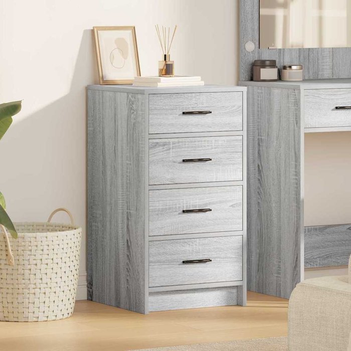 Aparador sonoma grey de 40 x 41 x 75 cm, madera de ingeniería.