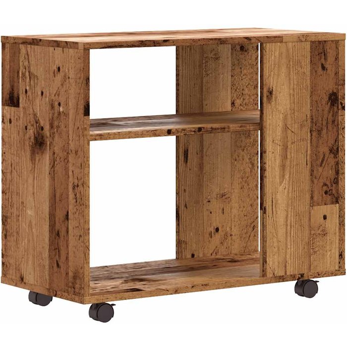 Mesa auxiliar de madera contrachapada envejecida 70x35x55 cm - comfortxl