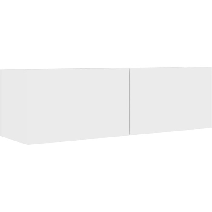 Mueble de tv de pared de contrachapado blanco 100x30x30 cm - comfortxl