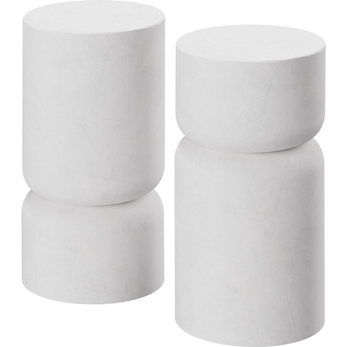 Tectake juego de 2 mesas auxiliares diseño robusto