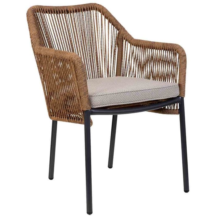 Silla de ratan sintético 56x66x80