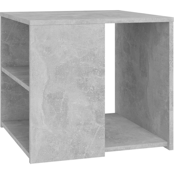 Mesa auxiliar madera contrachapada gris hormigón 50x50x45 cm - comfortxl