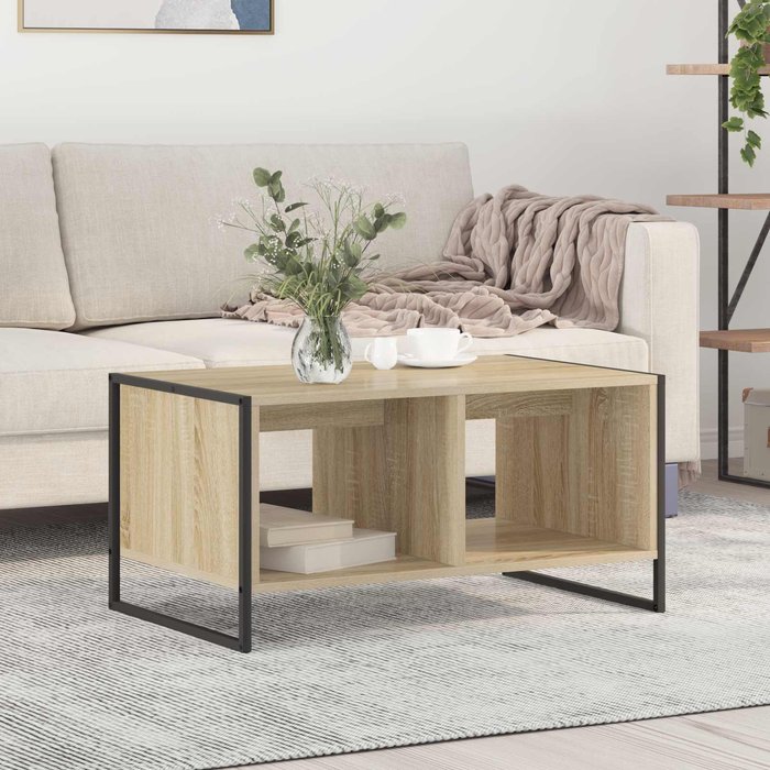 Mesa de centro sonoma de 80 x 50 x 40 cm, fabricada en madera de ingeniería.