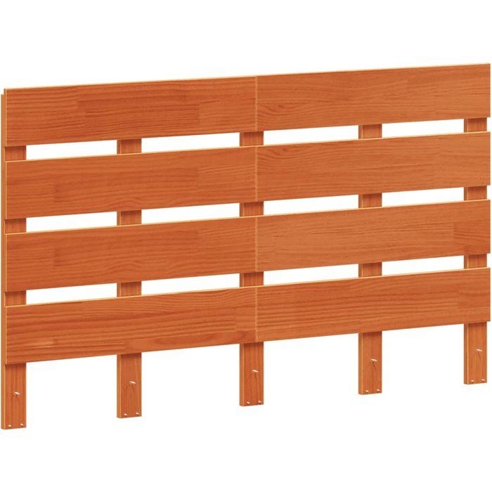 Cabecero de pino macizo encerado marrón de 135 cm - comfortxl