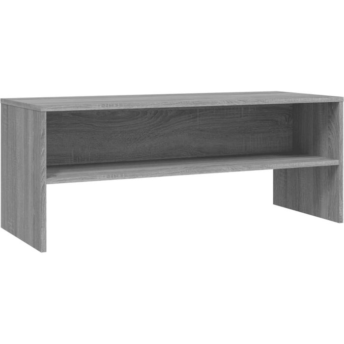 Mueble de tv sonoma de contrachapado gris 100x40x40 cm - comfortxl