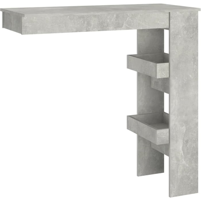 Mesa de bar de pared madera contrachapada gris 102x45x103,5cm