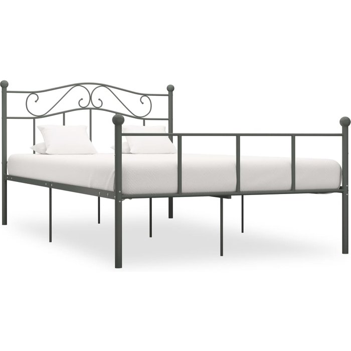 Estructura de cama sin colchón metal gris 160x200 cm vidaxl