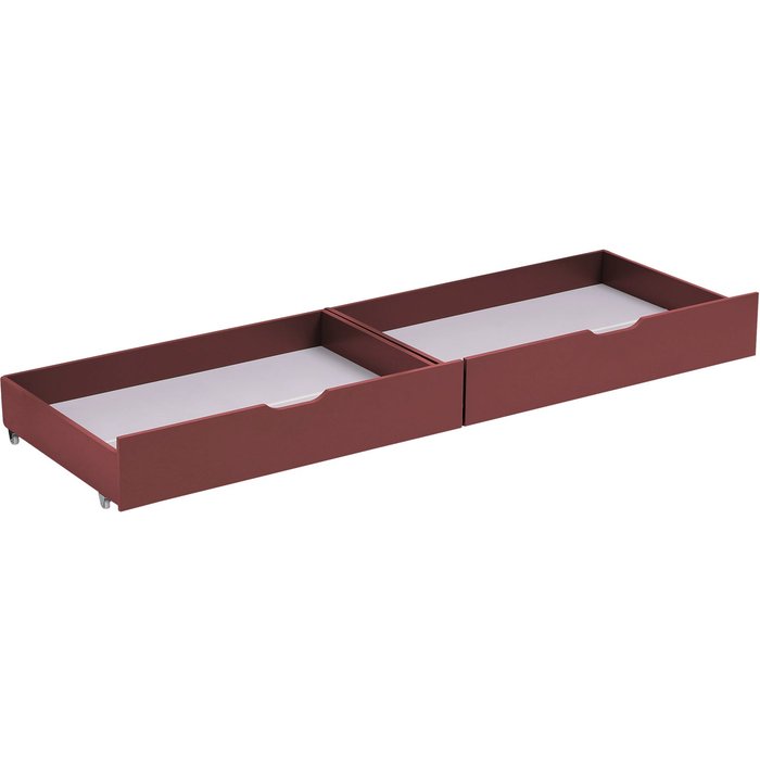 Juego de 2 cajones de terracota para guardar bajo la cama