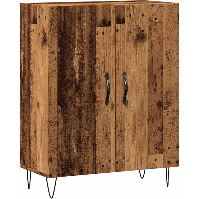 Aparador de madera de ingeniería envejecida 69,5x34x90 cm - comfortxl